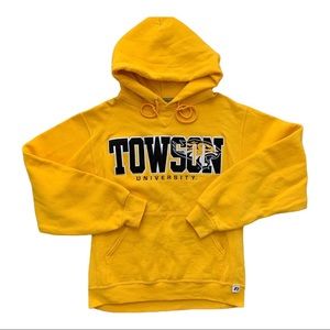 Towson Tigers Fanatics Branded Campus Pullover Hoodie- Yellow
